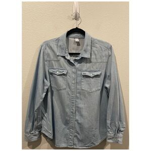 OLD NAVY Western Pockets Jeans Button Down Shirt